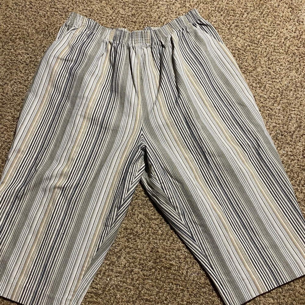 Bon Worth XL Capris, textured neutral color, elastic waist